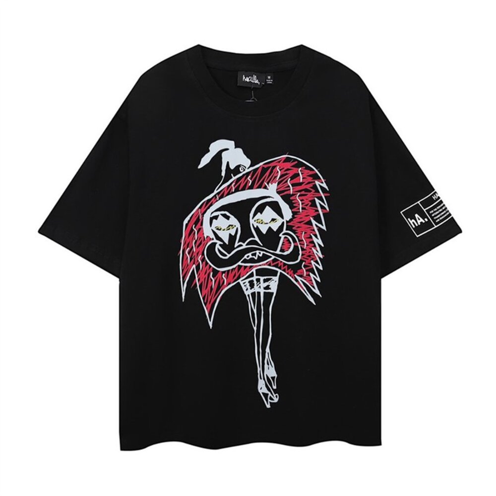 Haculla Black Round Neck Short Sleeves